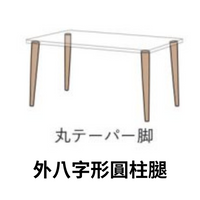 HTS3 侭 長方圓角/長方弧邊形桌面+外八字腳/平行圓柱腳 客製化桌子系列