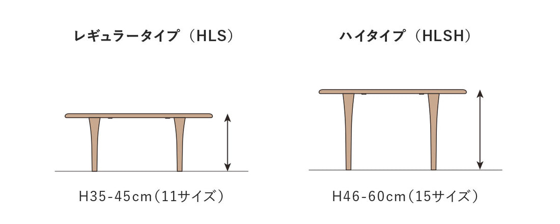 HLS 侭 長方弧邊形+無層板 (加高)客製化茶几系列
